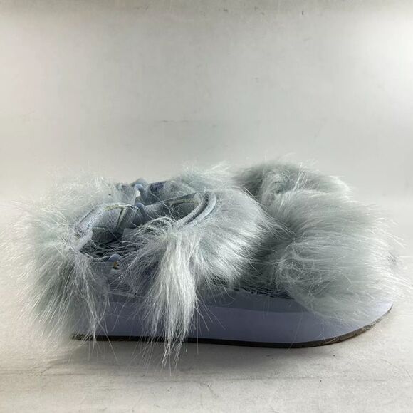 NEW Keds X Maisie Wilen Women’s Faux Fur Sandals Blue Size 7 M - Picture 1 of 8